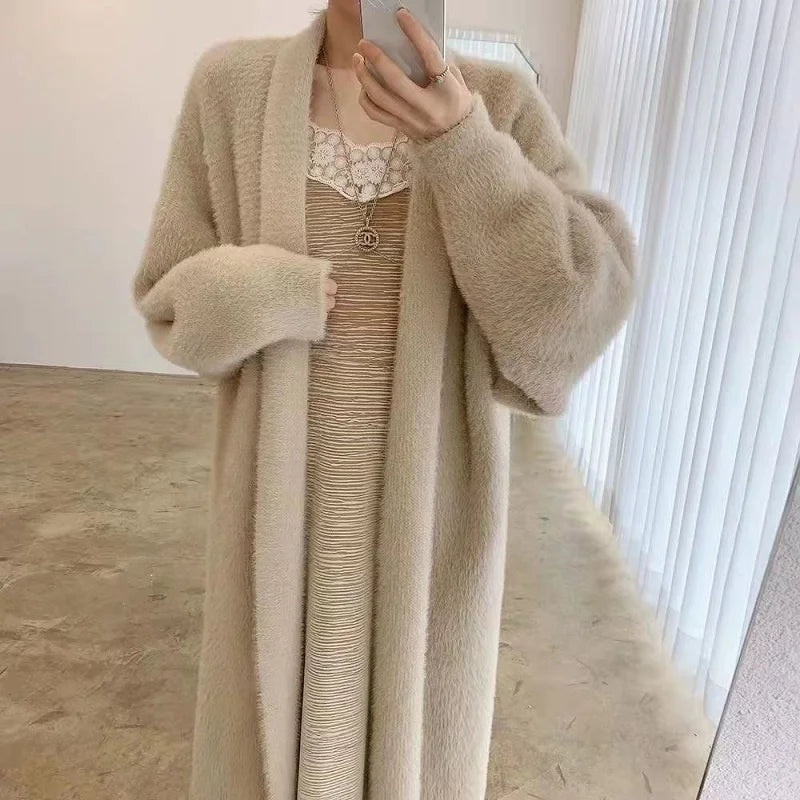 REVOSSA™ FLUFFY LONG CARDIGAN