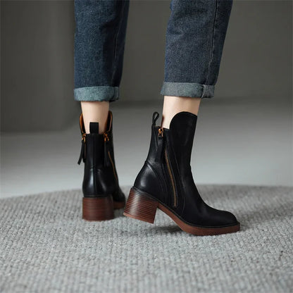 BOTTINES EN CUIR REVOSSA™ 