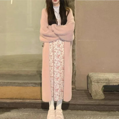 REVOSSA™ FLUFFY LONG CARDIGAN