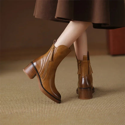 BOTTINES EN CUIR REVOSSA™ 