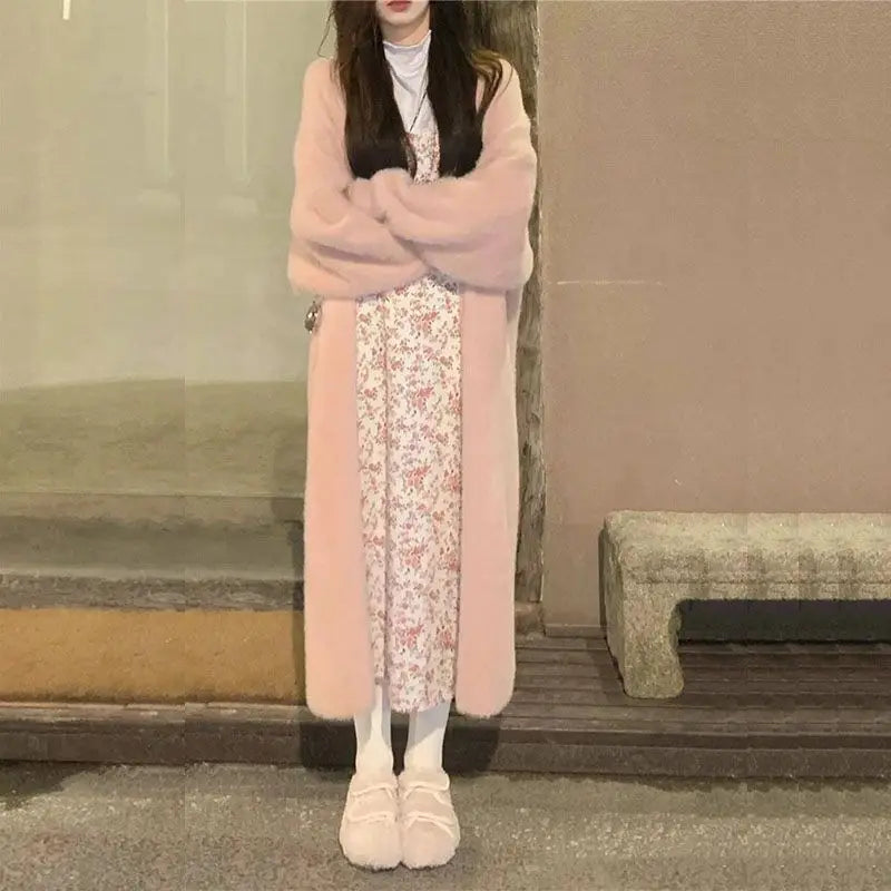 REVOSSA™ FLUFFY LONG CARDIGAN